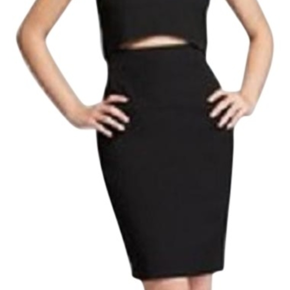 French Connection Glamour Stretch Black Dress - Picture 3 of 5